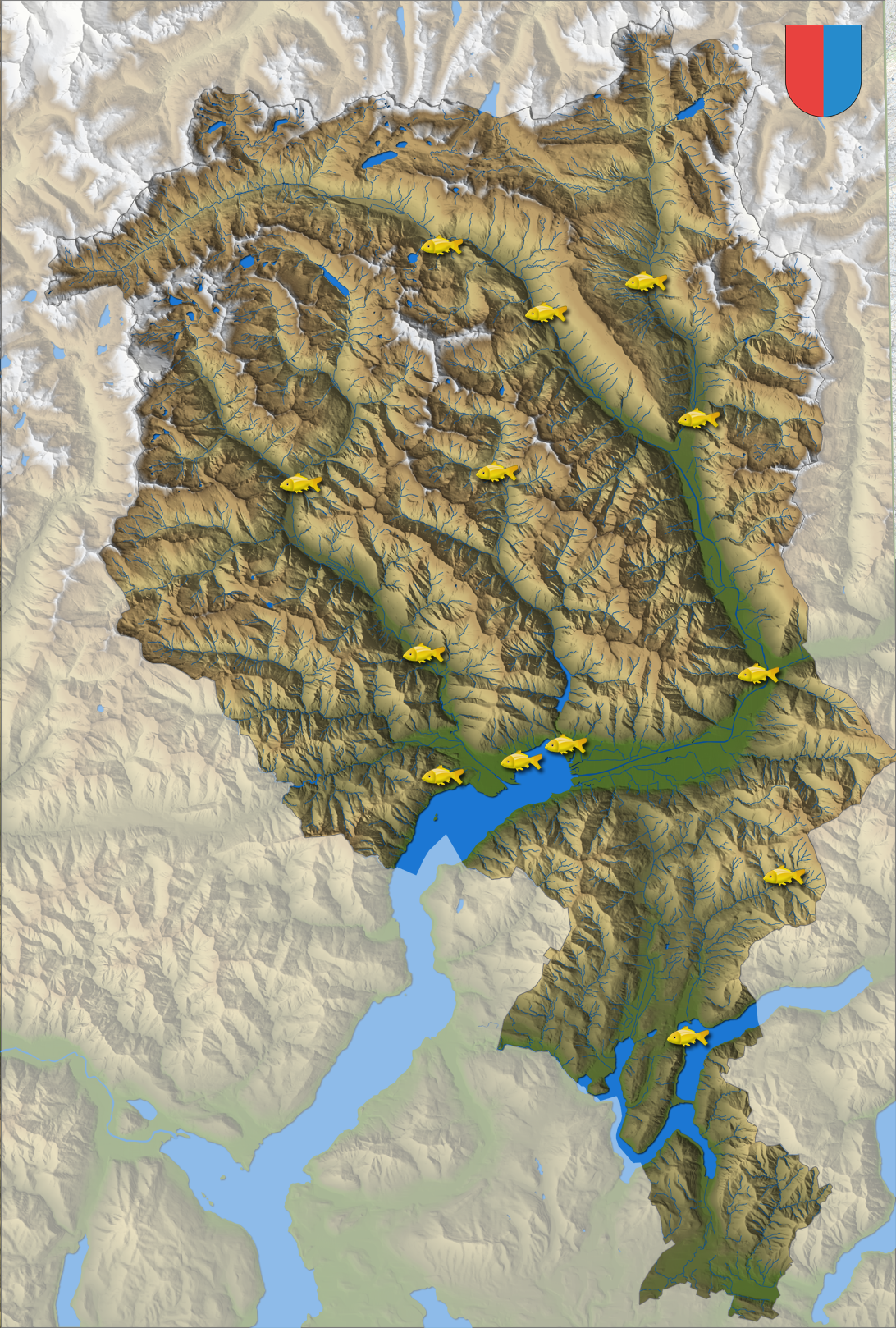 mappa interattiva allevamenti Canton Ticino